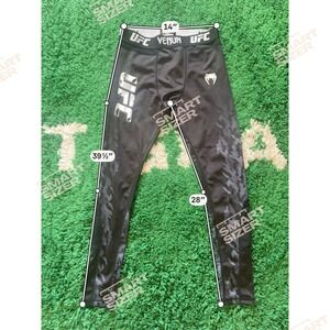Venum UFC Authentic Fight Week Mens Compression Spats Leggings Black Grey Large